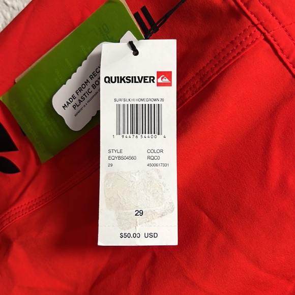 NWT- Quicksilver 20”Hawaii Men’s surf shorts. Size 29 - Picture 3 of 4